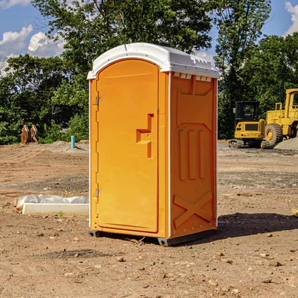 how often are the portable restrooms cleaned and serviced during a rental period in Merriam KS